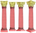 Corinthian Column Vector. Illustration Isolated On White Background. Royalty Free Stock Photo