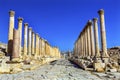 Corinthian Columns Ancient Roman Road City Jerash Jordan