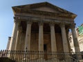 Corinthian columns and capital in Roman Temple in Vic, Catalonia, Spain Royalty Free Stock Photo