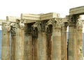 Corinthian Columns detail of The Temple of Olympian Zeus in Athens Royalty Free Stock Photo