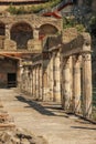 Corinthian columns at the Palaestra. Herculaneum. Naples. Italy