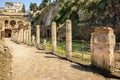 Corinthian columns at the Palaestra. Herculaneum. Naples. Italy Royalty Free Stock Photo