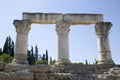 Corinthian order columns in ancient Corinth in Greece