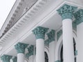 Corinthian order columns, architectural detail of Organ Hall building Sala cu Orga, Chisinau Royalty Free Stock Photo