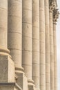 The Corinthian style columns at the facade of the Utah State Capitol Building Royalty Free Stock Photo