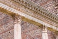 Corinthian Style Columns and Ornate Detail at Sardis Gymnasium Royalty Free Stock Photo