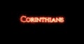 Corinthians written with fire. Loop