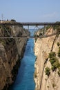 Corinthos canal water passage Royalty Free Stock Photo