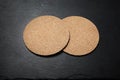 Cork beer coasters Royalty Free Stock Photo