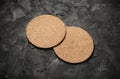 Cork beer coasters Royalty Free Stock Photo