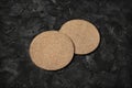 Cork beer coasters Royalty Free Stock Photo