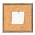 Cork Board With Blank Note Paper Royalty Free Stock Photo