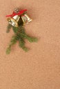 Cork board with christmas decorations for santa message