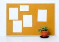 Cork board with paper notes for editing Royalty Free Stock Photo