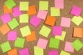 Cork board with sticky note Royalty Free Stock Photo