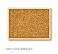 Cork board with wooden frame
