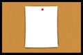 Cork Bulletin Board Blank Paper Sheet Illustration