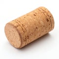 Cork chip isolated on a white background showcasing its natural texture and cylindrical shape for creative uses Royalty Free Stock Photo