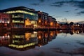 Cork city reflection at dusk