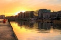 Cork city at sunset