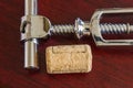 Cork with corkscrew Royalty Free Stock Photo