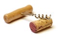 Cork and corkscrew Royalty Free Stock Photo