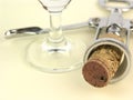 Cork and empty glass