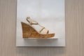 Cork Fashion Shoe Royalty Free Stock Photo