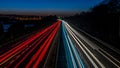 Cork Ireland Long Exposure photography motorway highway scene night trails Royalty Free Stock Photo