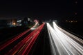 Cork Ireland Long Exposure photography motorway highway scene night trails Royalty Free Stock Photo