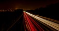 Cork Ireland Long Exposure photography motorway highway scene night trails Royalty Free Stock Photo