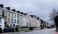 Urban cityscape with traditional irish houses. Cork city Ireland europe