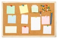 Cork notice board Royalty Free Stock Photo
