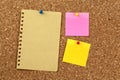 Blank post it notes and paper Royalty Free Stock Photo