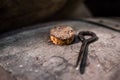 The cork on a old Port barrel in the Douro valley Royalty Free Stock Photo