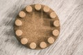 Cork plugs on cork plate