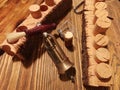 Cork plugs for wine bottles collection
