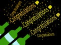 Cork popping congratulations illustration