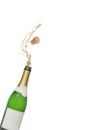 Cork popping out of champagne bottle Royalty Free Stock Photo