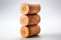 Cork Roll on white background Royalty Free Stock Photo