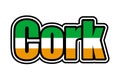 Cork sign icon with Irish flag colors Royalty Free Stock Photo