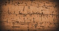 Cork texture with a pattern of cracks and lines, giving a weathered appearance. It has Royalty Free Stock Photo