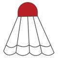 A cartoon shuttlecock vector or color illustration Royalty Free Stock Photo