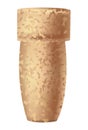 Cork wine stopper. Corkwood plug. Wine stopper. Wooden bung for bottle, equipment for alcohol winery production. Wooden