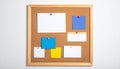 Corkboard with Blank Notes for Organization and Planning Royalty Free Stock Photo