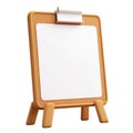 Corkboard Easel With Blank Paper And Clip. Versatile Display For Notes And Presentations Isolated On Transparent Royalty Free Stock Photo