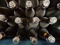 Corked bottles in a drawer Royalty Free Stock Photo