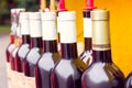 Corked bottles of wine Royalty Free Stock Photo