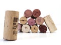 isolated Corks on white background Royalty Free Stock Photo