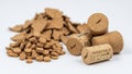 Versatility of cork as a natural material, often used in various appli Royalty Free Stock Photo